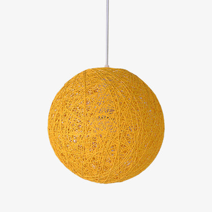Suspension Boule Wicker - Élégance Colorée-5