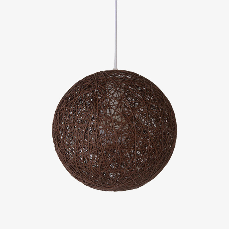Variant image for Suspension Boule Wicker - Élégance Colorée-9