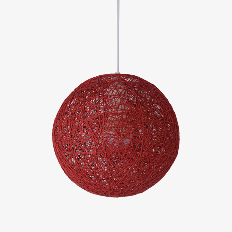 Variant image for Suspension Boule Wicker - Élégance Colorée-29