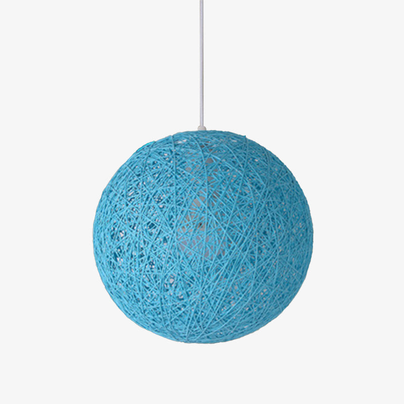 Variant image for Suspension Boule Wicker - Élégance Colorée-5