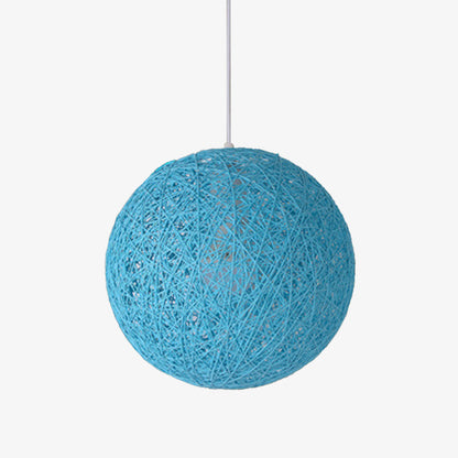 Variant image for Suspension Boule Wicker - Élégance Colorée-5