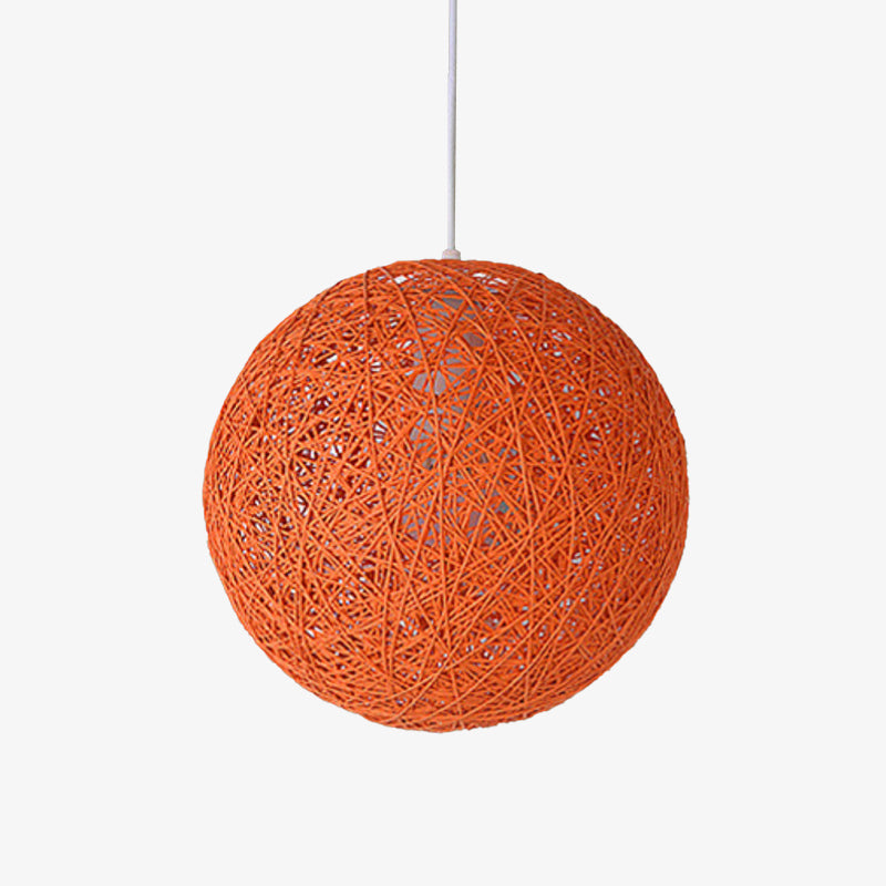 Variant image for Suspension Boule Wicker - Élégance Colorée-17