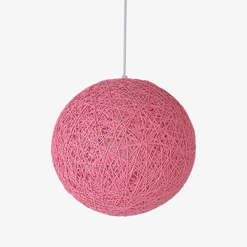 Suspension Boule Wicker - Élégance Colorée-6