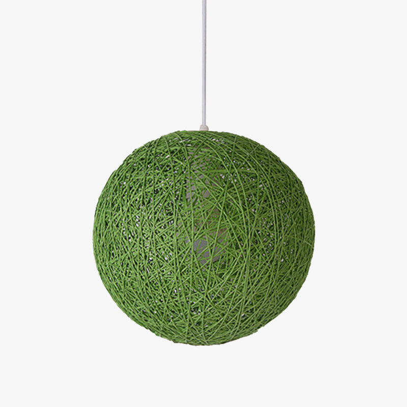Variant image for Suspension Boule Wicker - Élégance Colorée-13