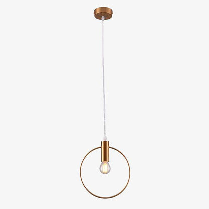 Suspension LED Ronde Dorée - Élégance Moderne pour Luminaire Chambre-4
