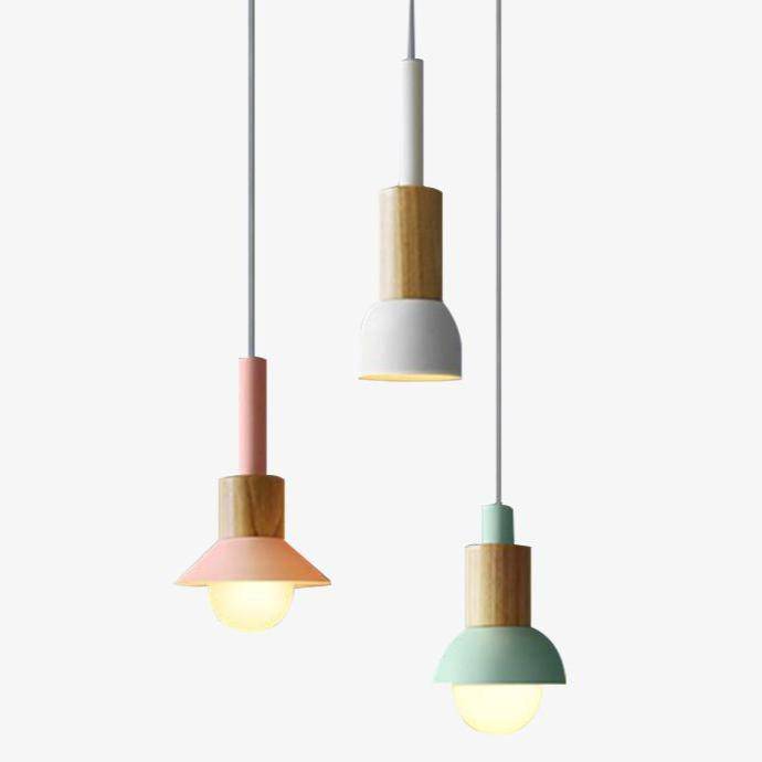 Suspension Lumineuse Bois et Métal - Élégance Design-2