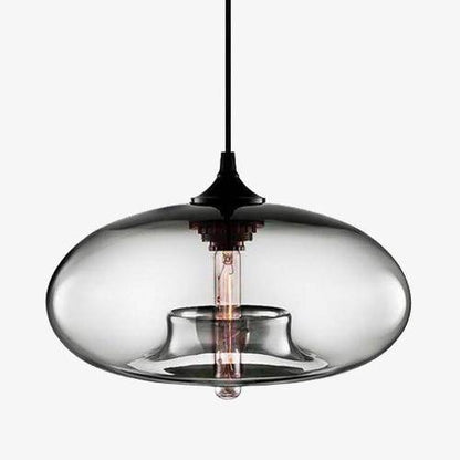 Suspension Ovale en Verre - Ball Élégant-1