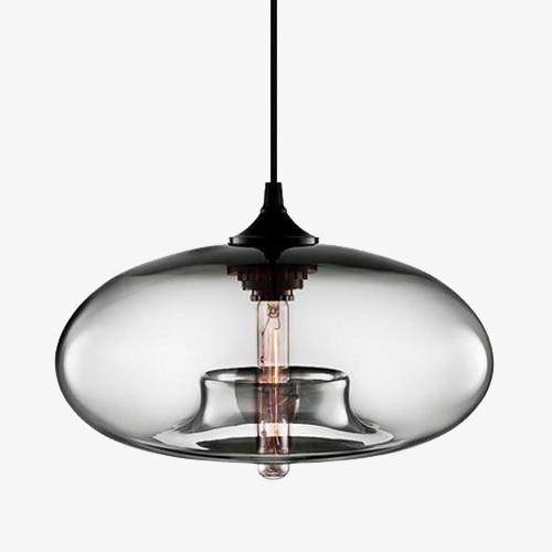Suspension Ovale en Verre - Ball Élégant-1
