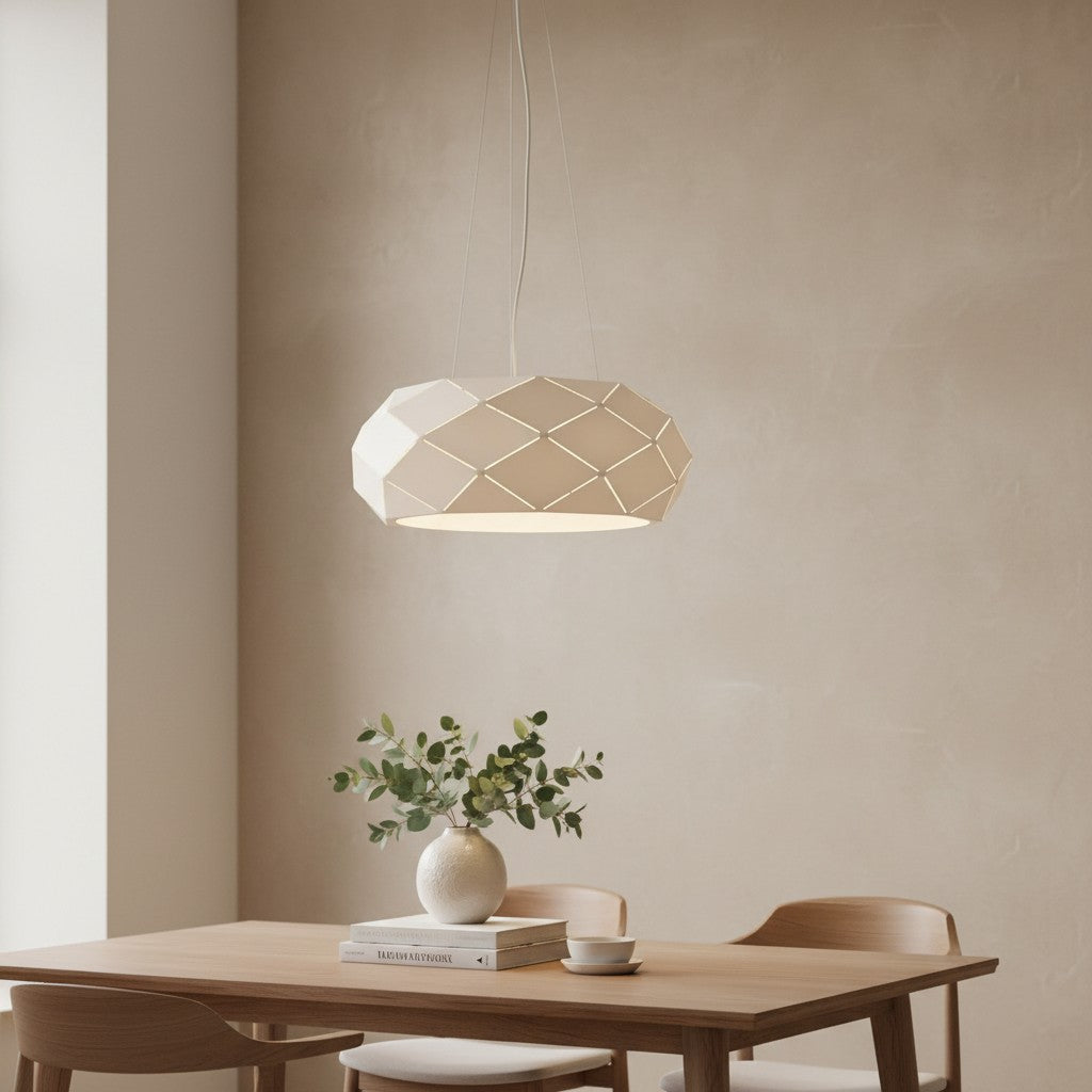 Lampe suspension blanche pour salon