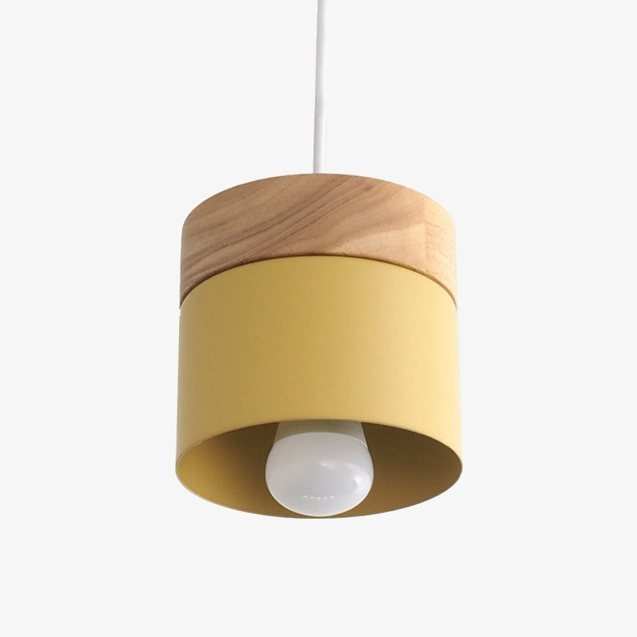 Suspension Lumineuse Bois - Cylindrique Nordic Chic-4