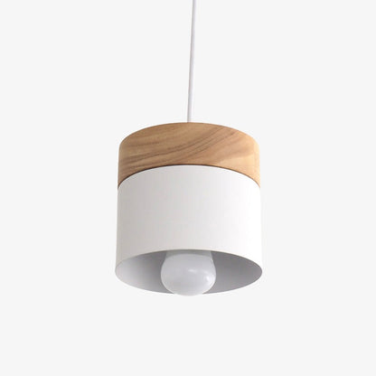 Suspension Lumineuse Bois - Cylindrique Nordic Chic-1