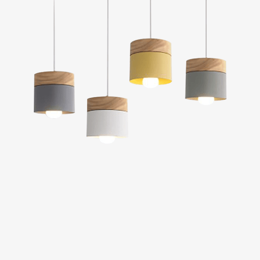 Suspension Lumineuse Bois - Cylindrique Nordic Chic-5