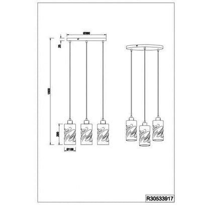 Suspension Luminaire 3 Lampes Verre