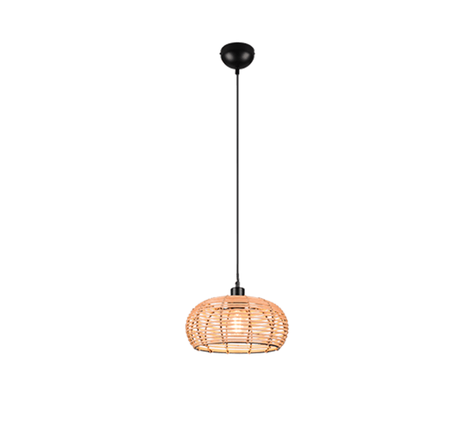 Suspension Luminaire Boule Rotin