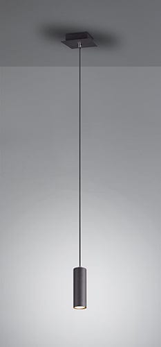 Suspension Luminaire Tube Noir