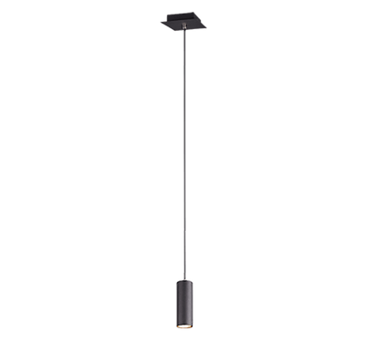 Suspension Luminaire Tube Noir