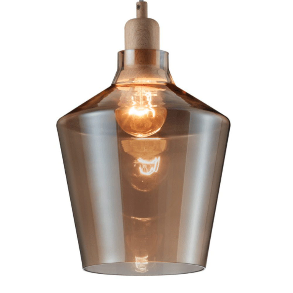 Petite suspension en verre marron