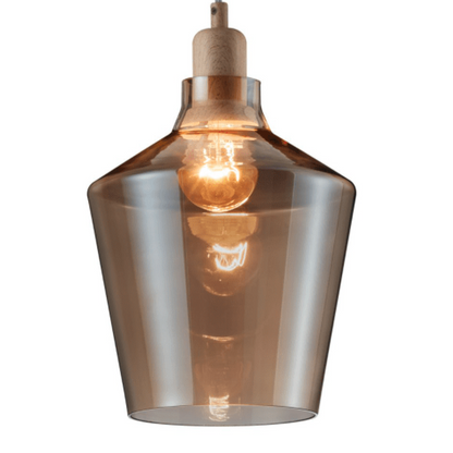 Petite suspension en verre marron