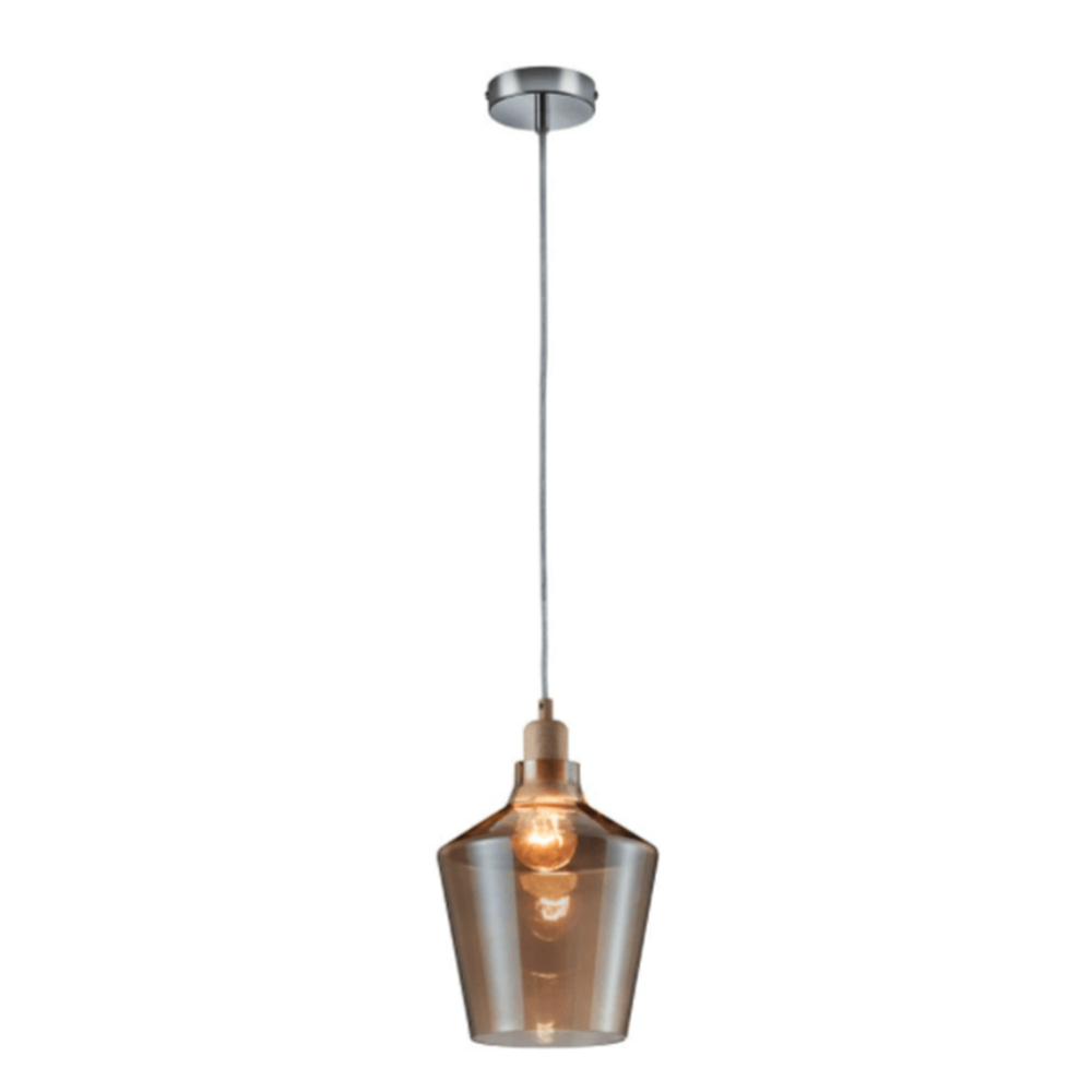 Petite suspension en verre marron