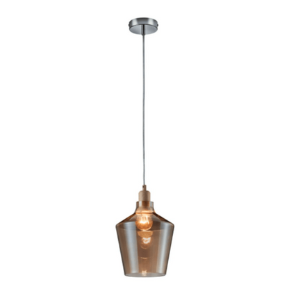 Petite suspension en verre marron