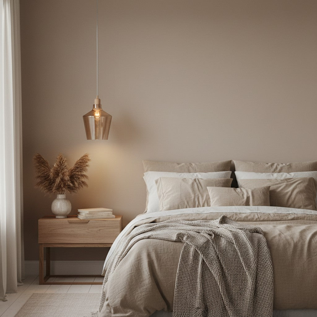 Petite suspension en verre marron