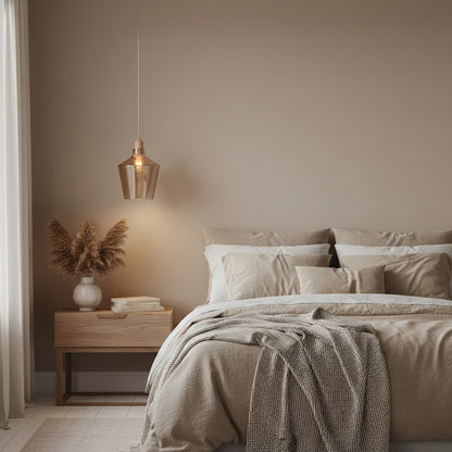 Petite suspension en verre marron