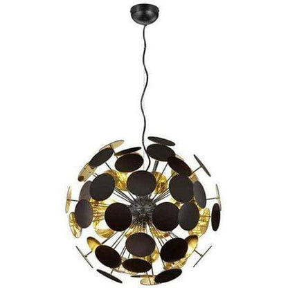 Lustre design noir et doré pour salon