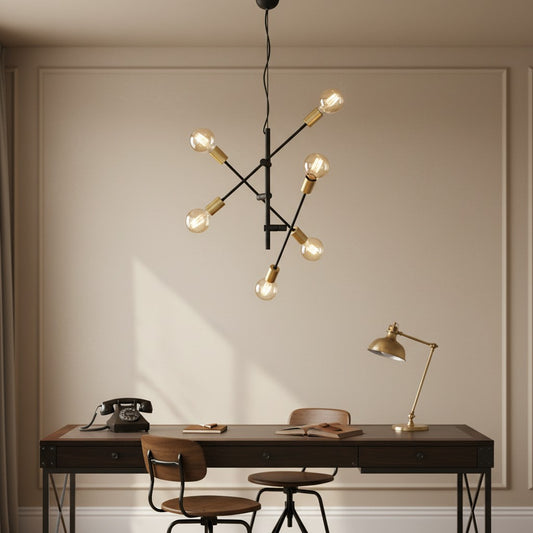 Suspension industrielle avec ampoules