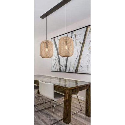 Suspensions en rotin pour salon - style naturel boheme