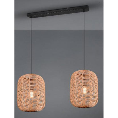 Suspensions en rotin pour salon - style naturel boheme