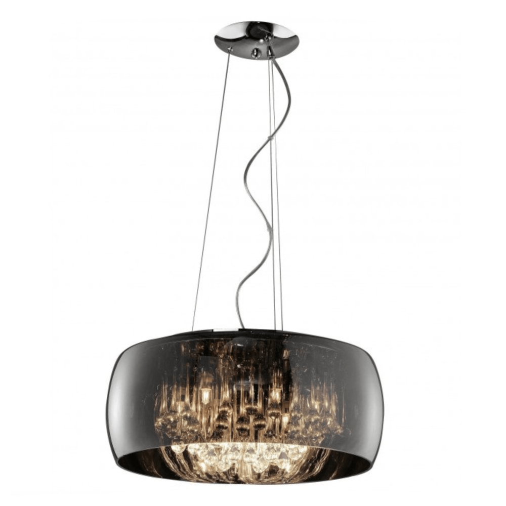 Lustre avec gouttes de verre - style design pour salon