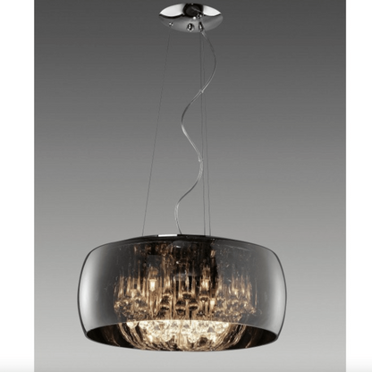 Lustre avec gouttes de verre - style design pour salon