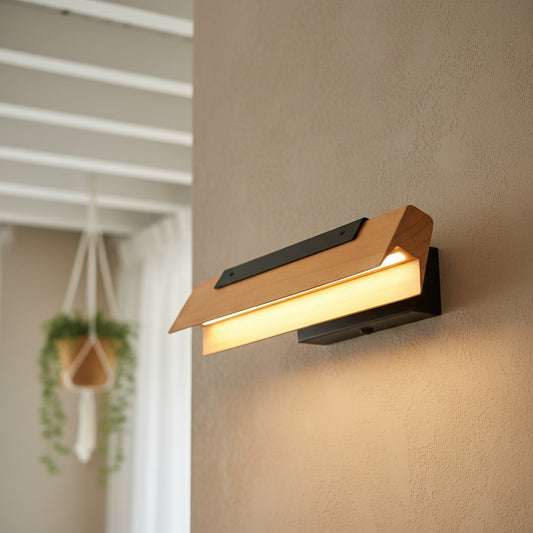 Luminaire Applique Murale Pivotante en Bois