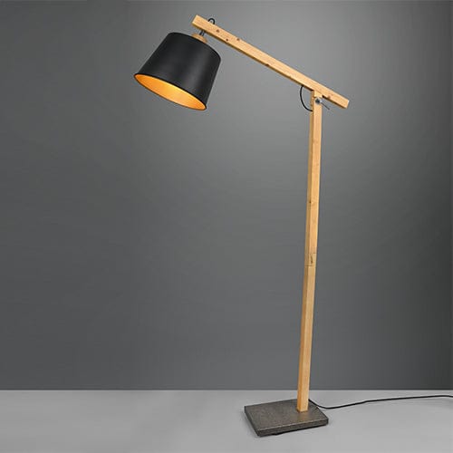 Lampadaire Bois Noir