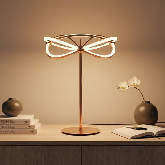 Lampes De Table Dorée Design Spirale Led