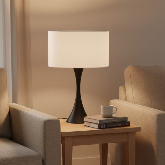 Lampe De Table Noire et Blanche - Style Moderne Minimaliste