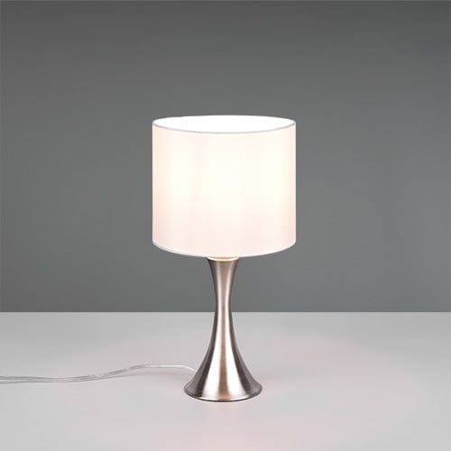 Lampe D'Appoint pour Salon - Chrome et Blanc
