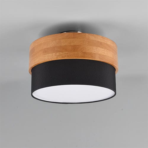 Plafonnier Salle De Bain Noir Et Bois