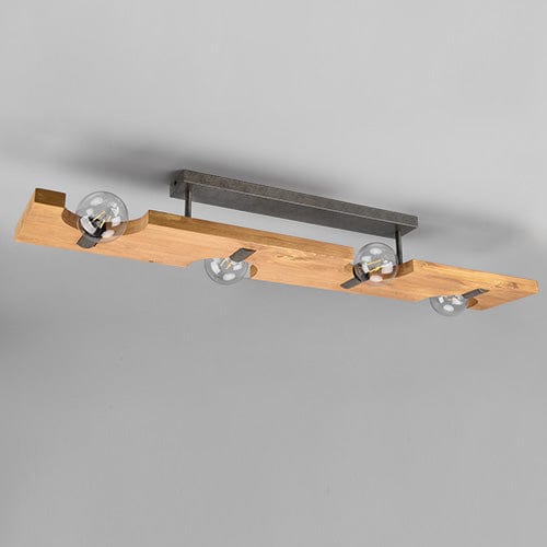 Plafonnier Plat Bois