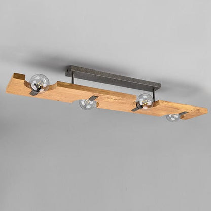 Plafonnier Plat Bois