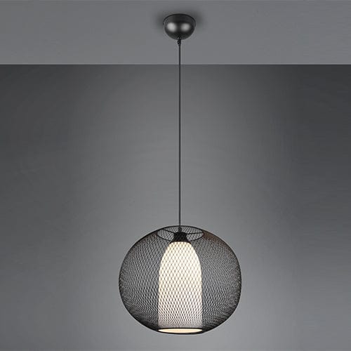 Luminaire Suspendu Noir Industriel