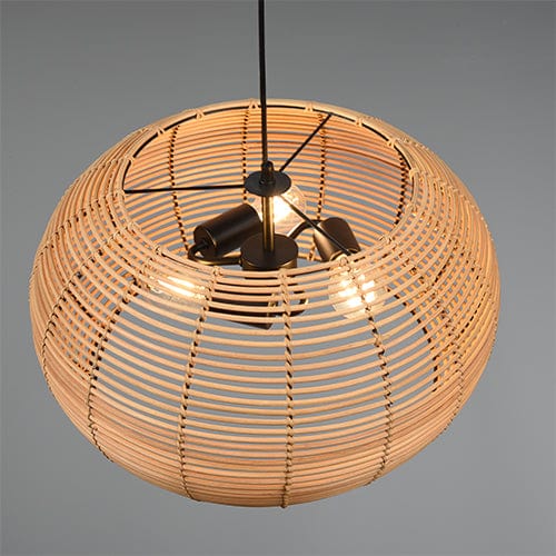 Suspension Rotin Luminaire