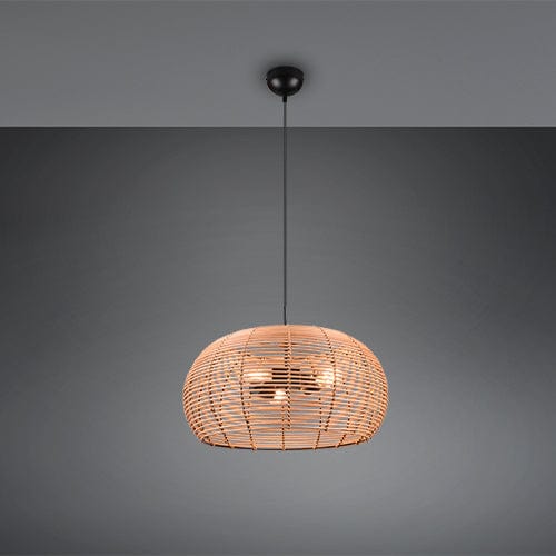 Suspension Rotin Luminaire
