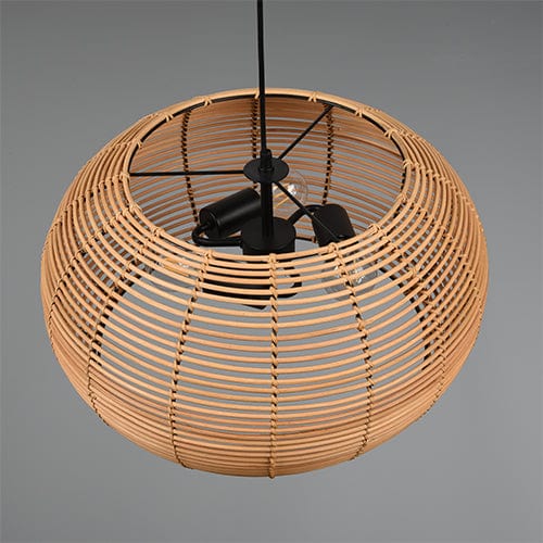 Suspension Rotin Luminaire