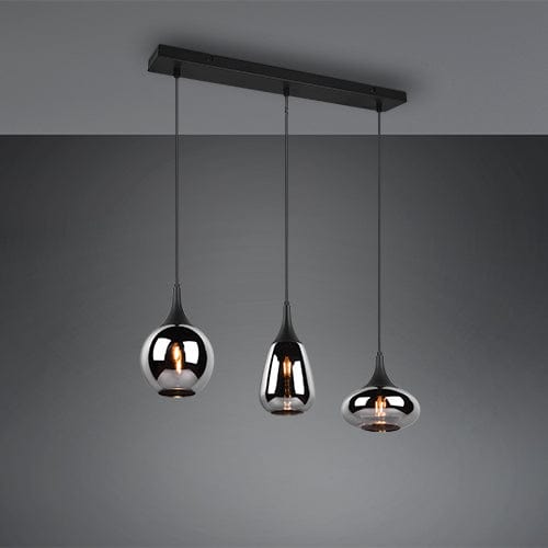 Luminaire Suspendu Noir 3 Lumieres