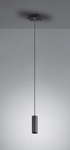 Suspension Luminaire Tube Noir