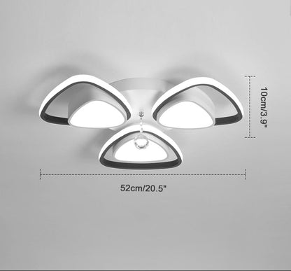 Modern Round Flower Pattern Crystal Ceiling Light